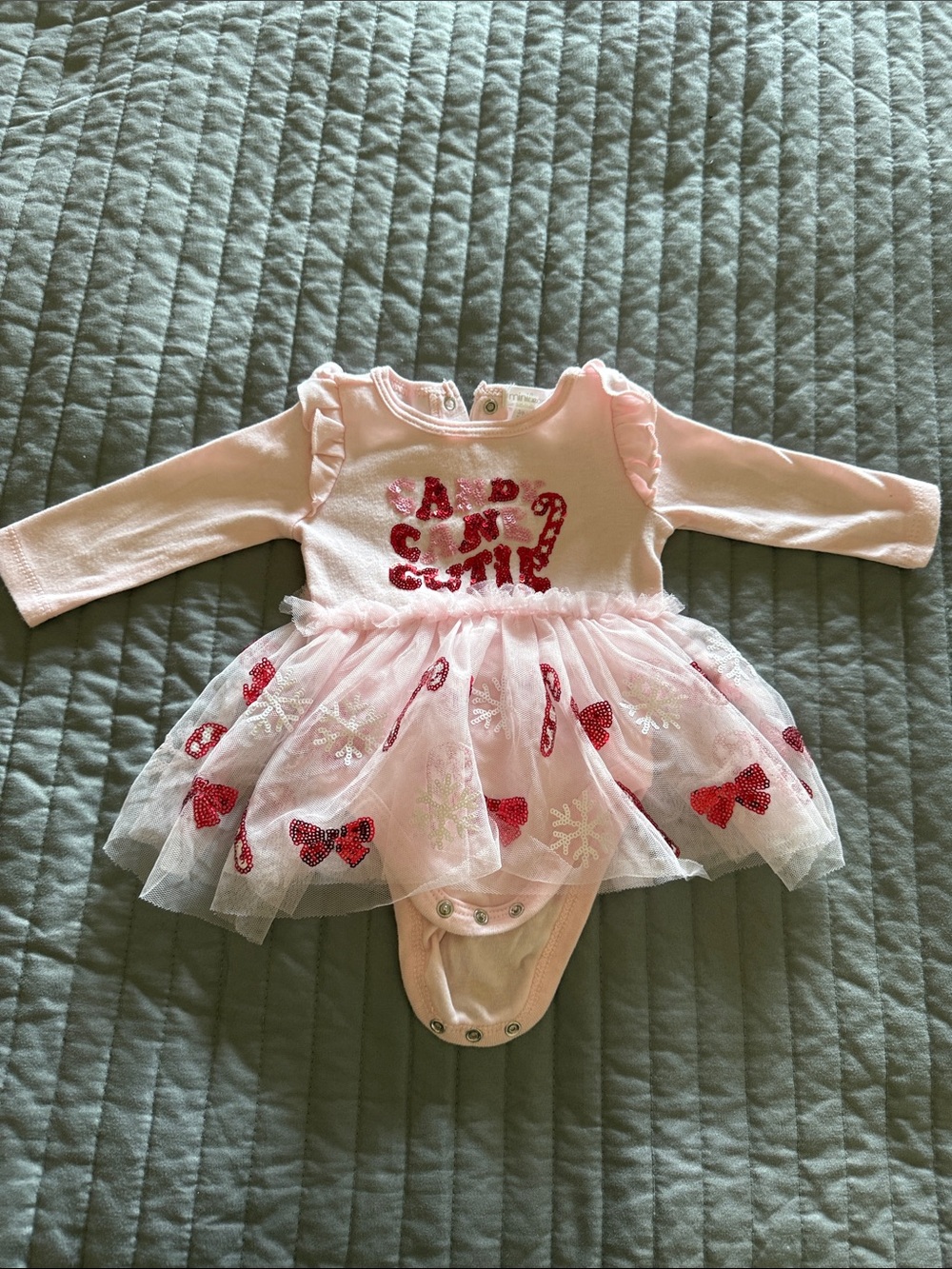 Pink Candy Cutie Tulle Baby Costume Bodysuit